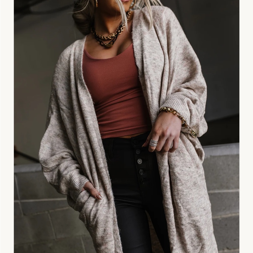 Mindy Mae’s Market Lucy Cozy Cardigan Beige